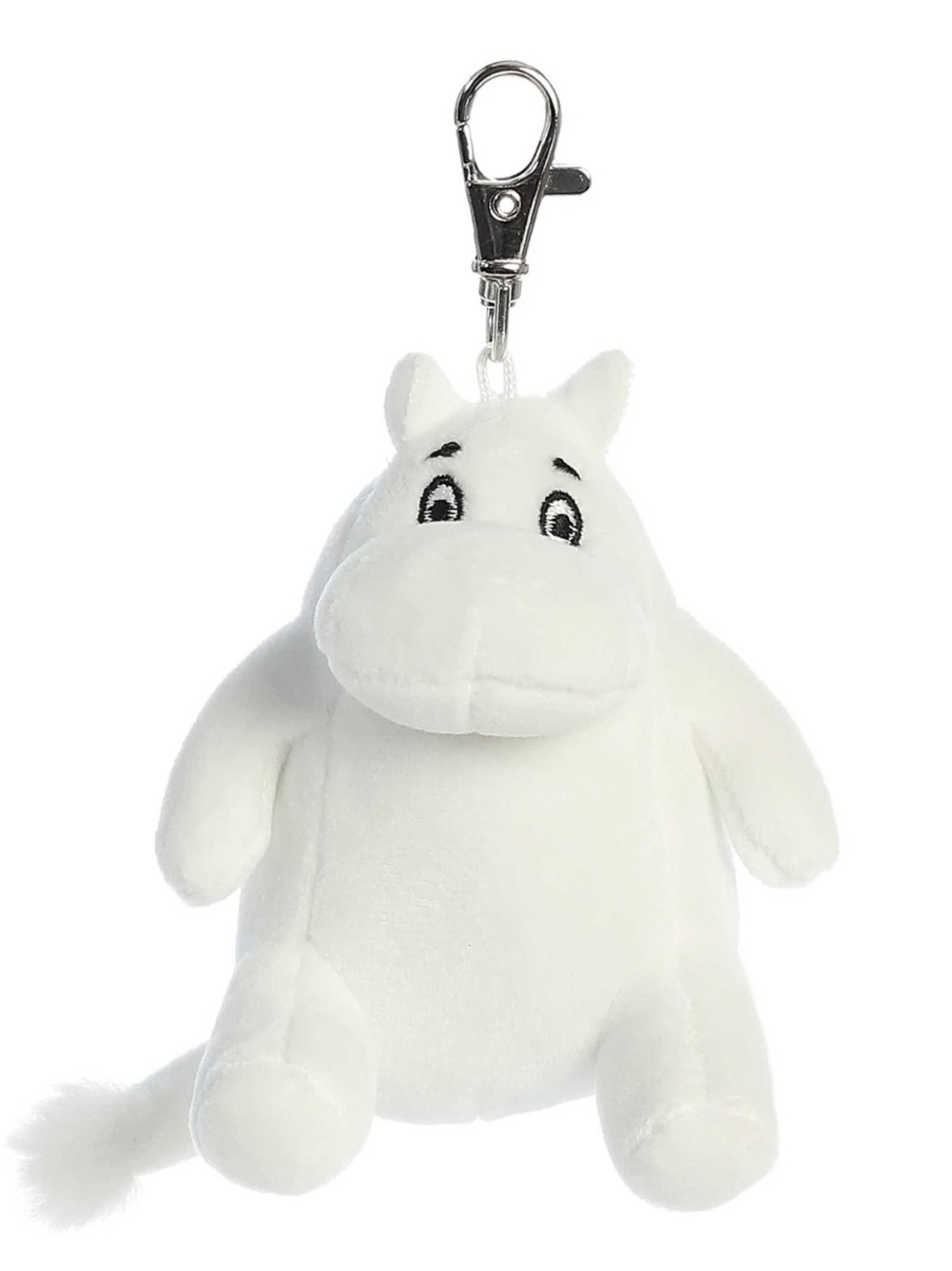 Moomin White Plush Hippo Bag Charm Keychain